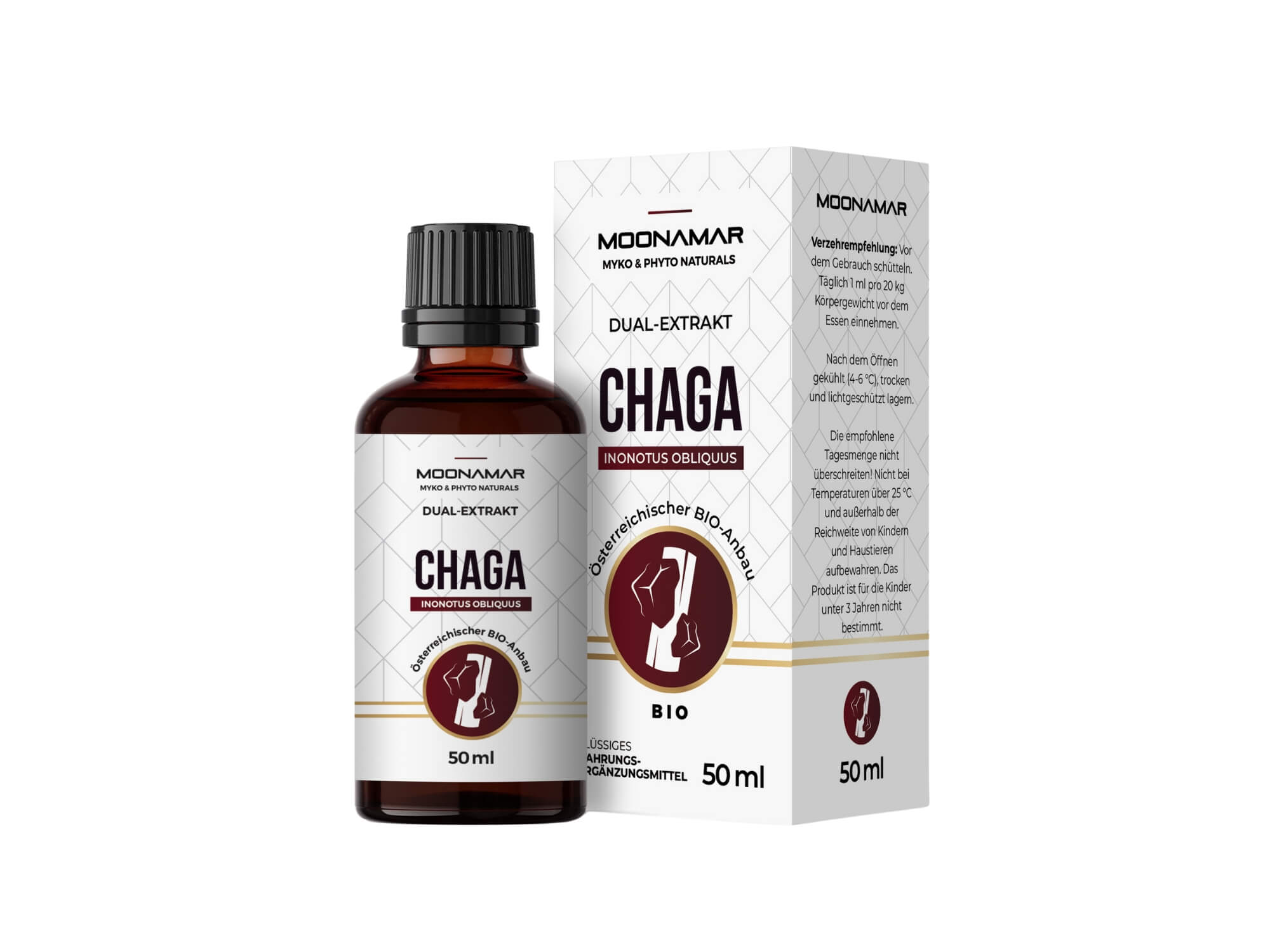 Extracto concentrado, orgánico de Chaga, de la marca Moonamar
