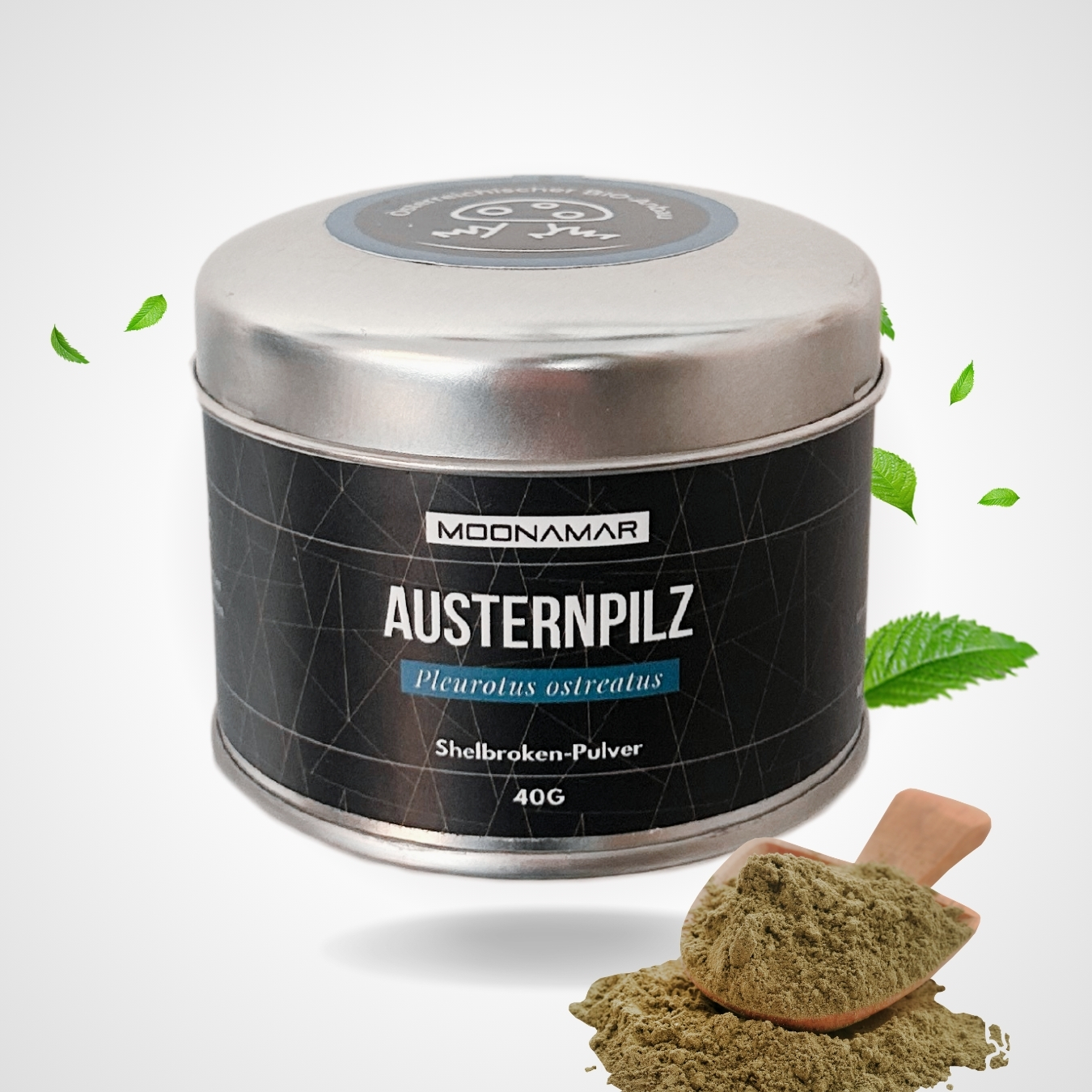 Polvo Shellbroken de Champiñón de Ostra, de la marca Moonamar
