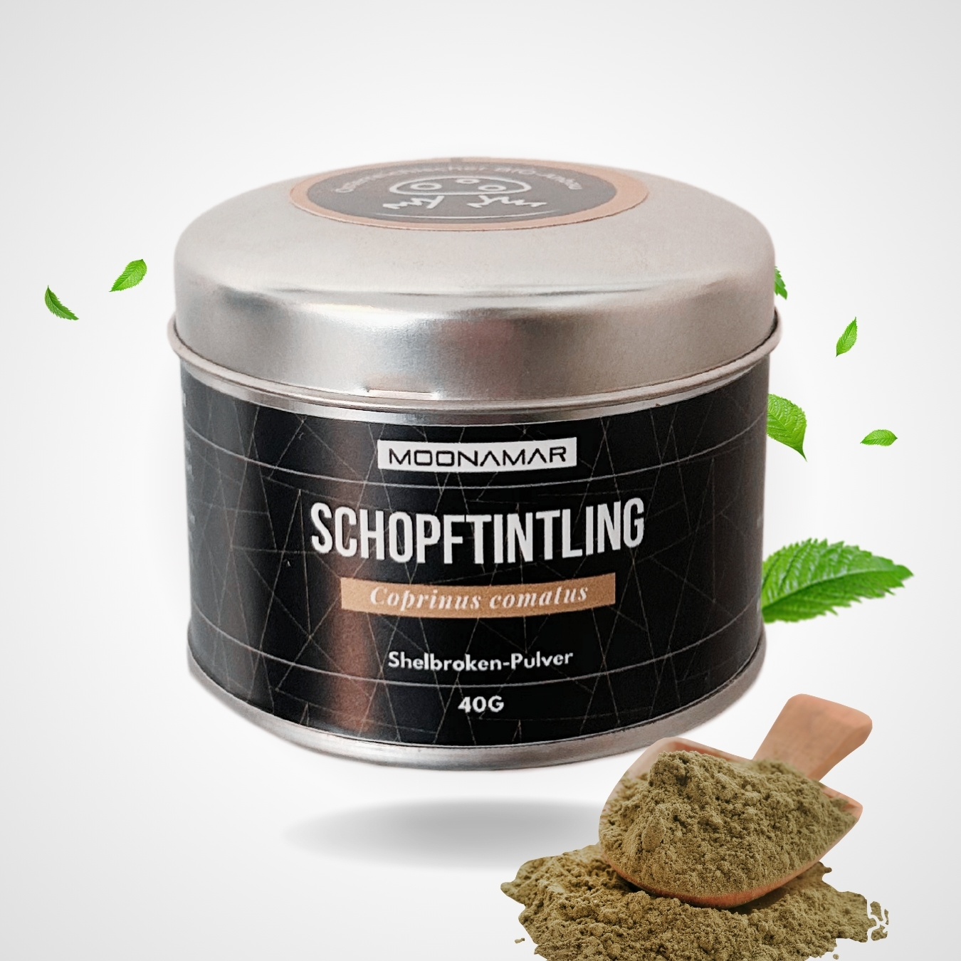 Polvo Shellbroken de Hongo Barbuda, de la marca Moonamar