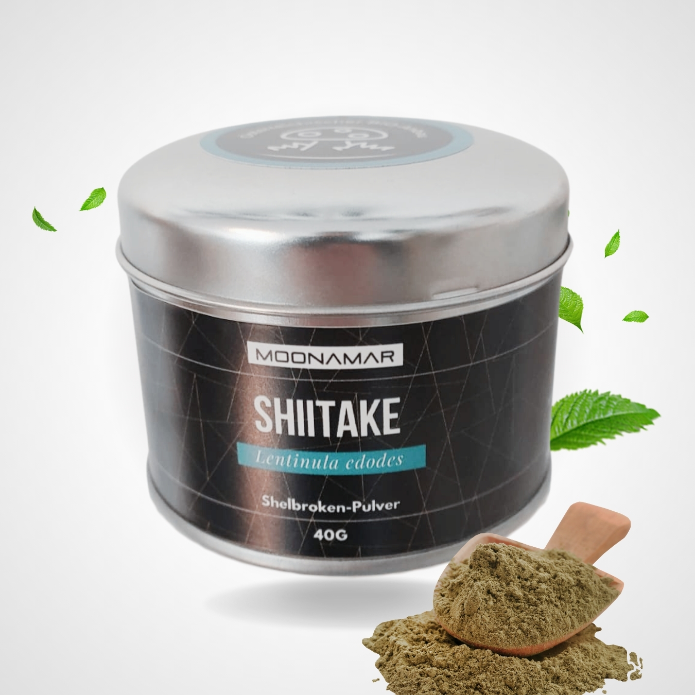 Polvo Shellbroken de Shiitake, de la marca Moonamar