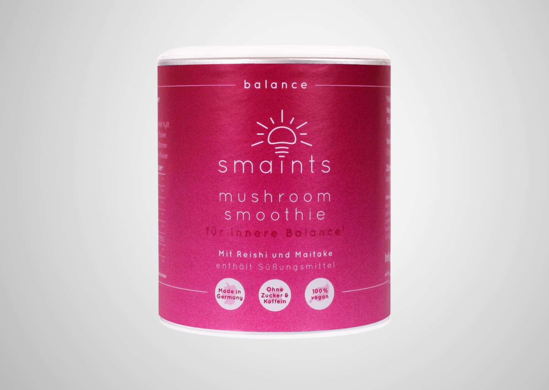 Smoothie soluble con Reishi y Maitake molidos, de la marca Smaints